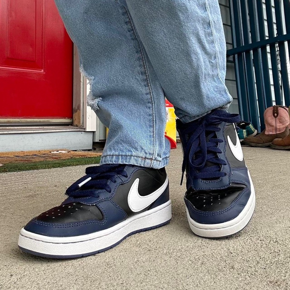 Nike Court Borough navy black and white sneakers